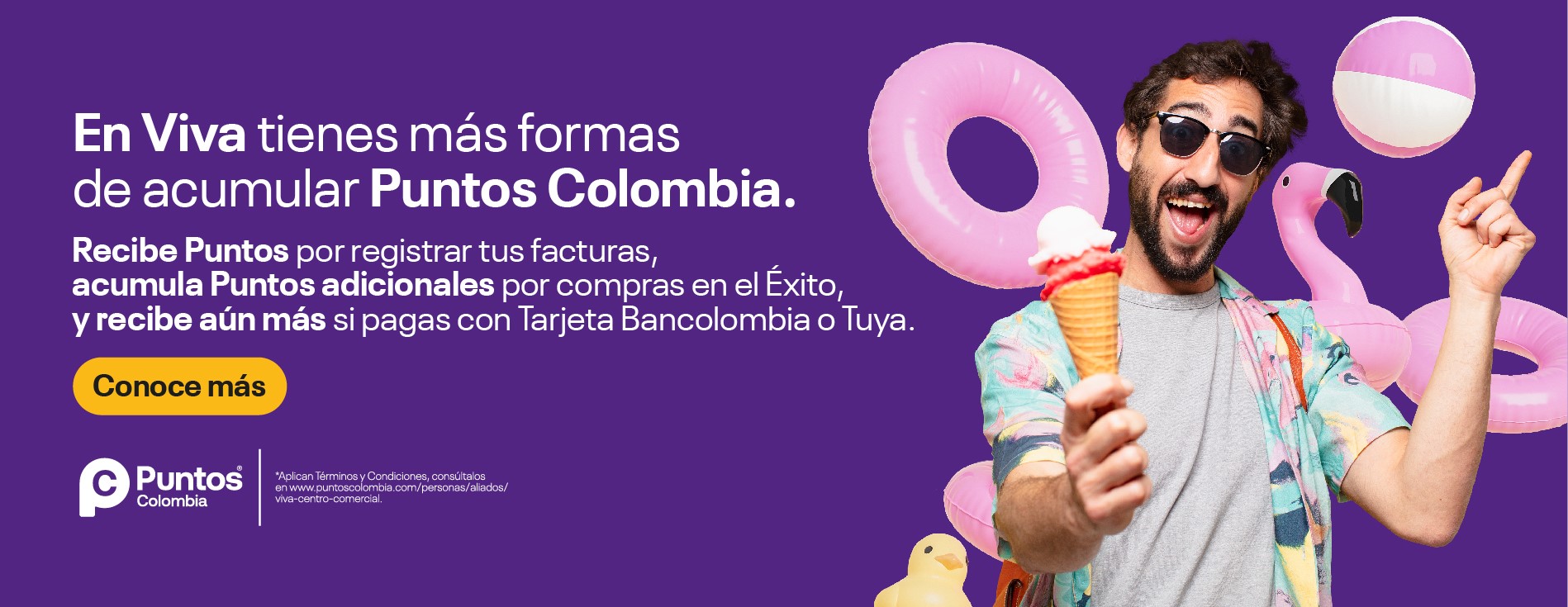 Acumula Puntos Colombia en centros comerciales viva